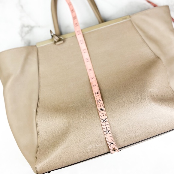 Fendi • Large 2Jours Leather Satchel - Picture 9 of 14